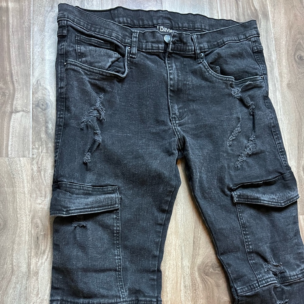 DRVN Men's Charcoal Bootcut Jeans size 38 - Picture 3 of 8